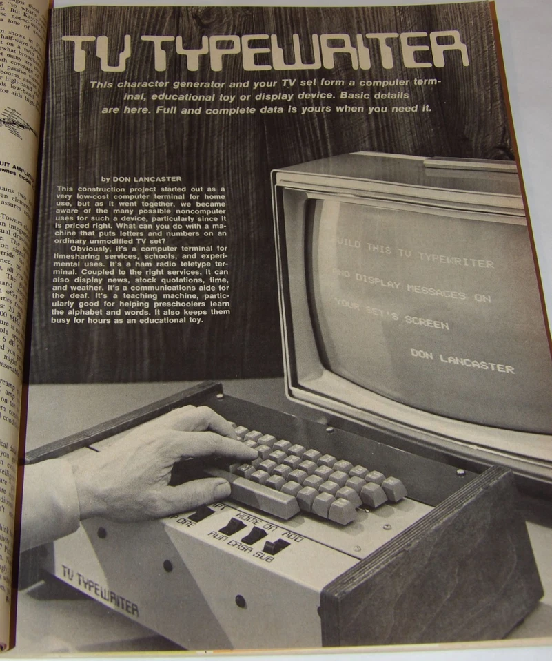 VTG SEP 1973 RADIO-ELECTRONICS MAGAZINE! 'BUILD A TV TYPEWRITER'! TYPE TO SCREEN - Imagen 3 de 4