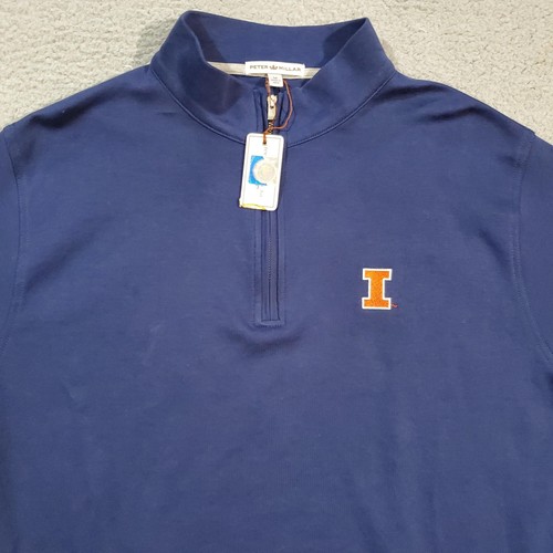Maglione Illinois Fighting Illini Shirt Uomo Medium NCAA Basketball Quarter Zip - Foto 2 di 19