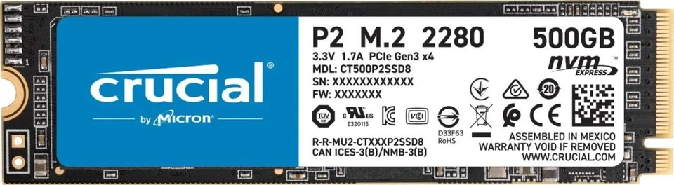 P2 Series 500GB NVMe PCIe M.2 SSD - Ideal for Gamers and Professionals - Image 3 of 4