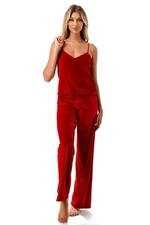Famous Maker Ruby Velour 2 Pc. Pajama Lounge Set PJGR1200