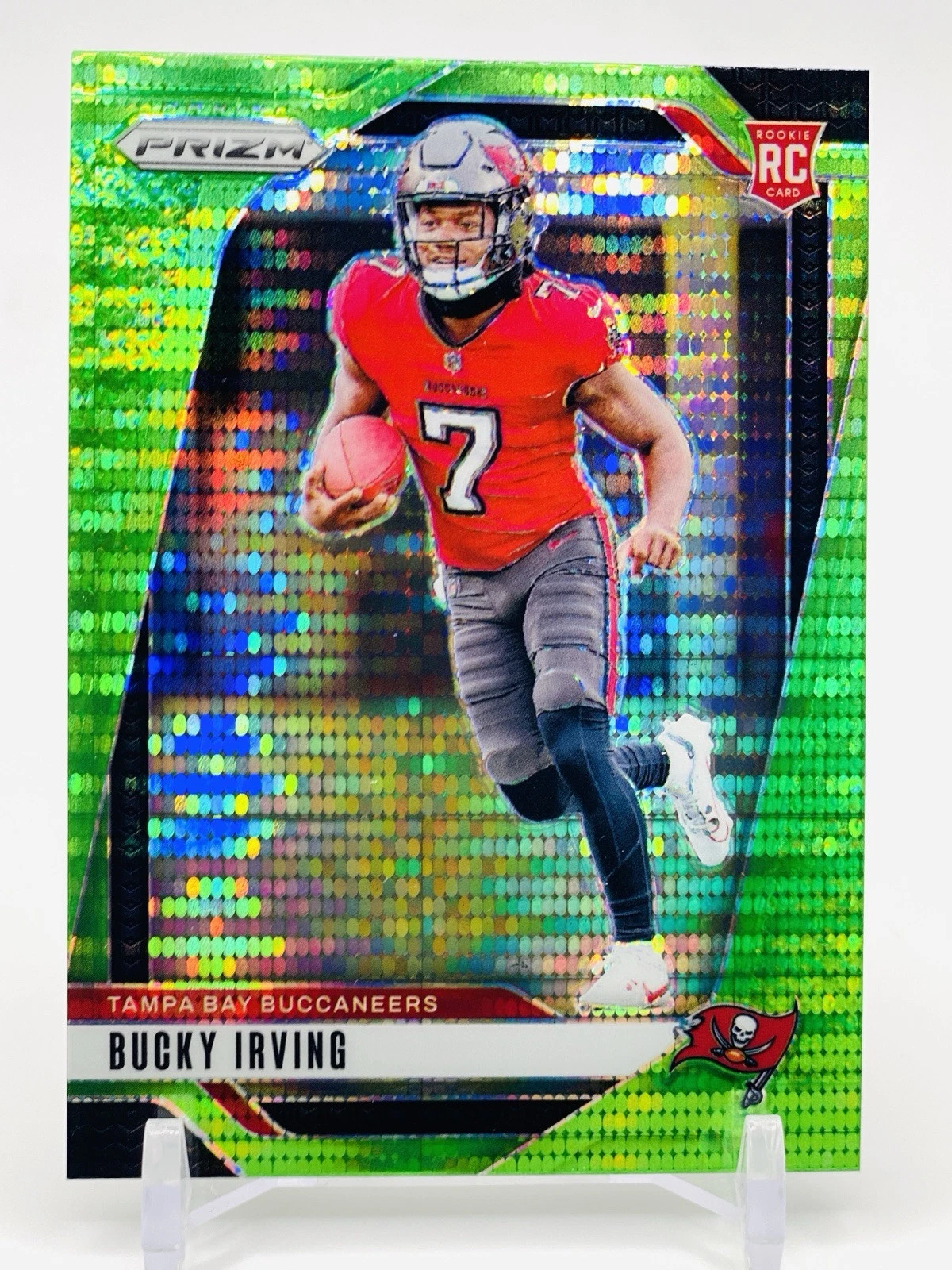 BUCKY IRVING RC SP - NEON GREEN PULSAR PRIZM #316 - 2024 Panini Prizm NFL BUCS