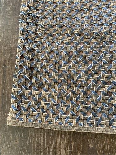 Woven Leather Throw Pillow 20x20 - Picture 2 of 6