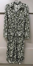 ILSE JACOBSEN Floral Print Army Green Shirt Dress  - XS - £160