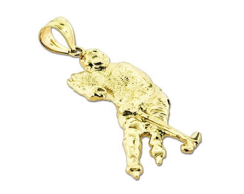 Colgante de jugador de hockey de oro 14K - Imagen 4 de 6