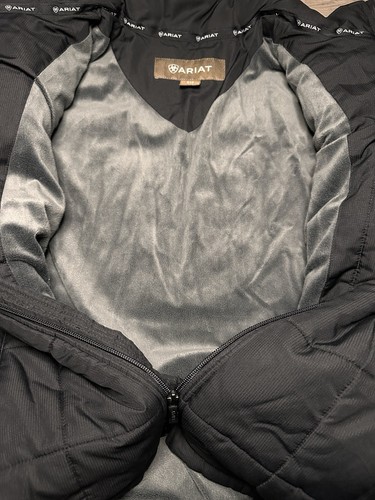 Ariat Jacket Men’s Size Small Crius Insulated Black Rip Stop Outdoor Full Zip - Picture 4 of 9