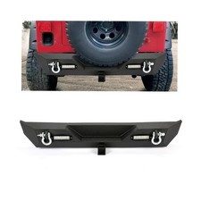 Rear Bumper with LED Lights and Hitch for Jeep Wrangler YJ TJ 1987-2006