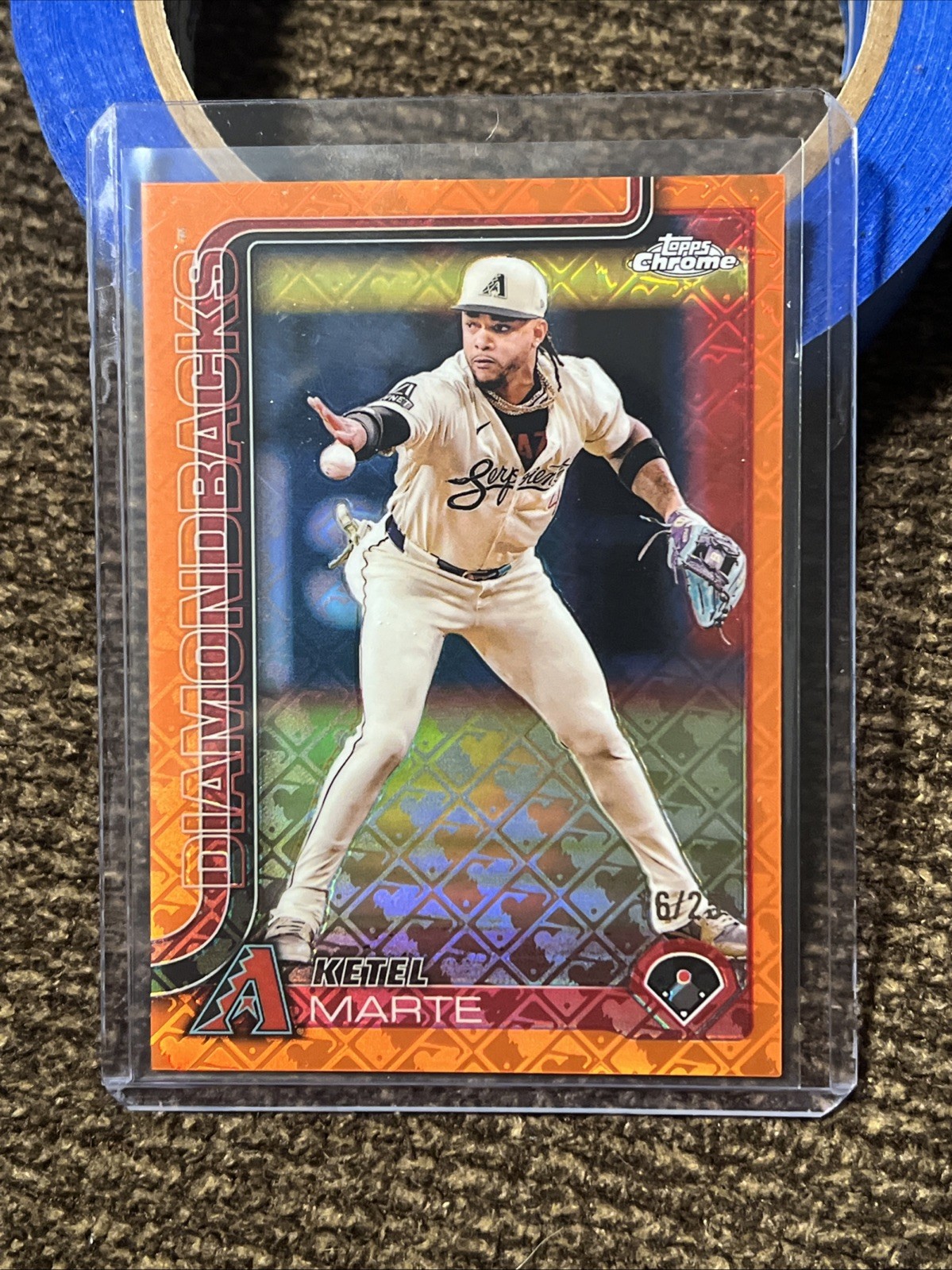 KETEL MARTE 2025 TOPPS CHROME LOGOFRACTOR Orange  REFRACTOR /25 Q1610