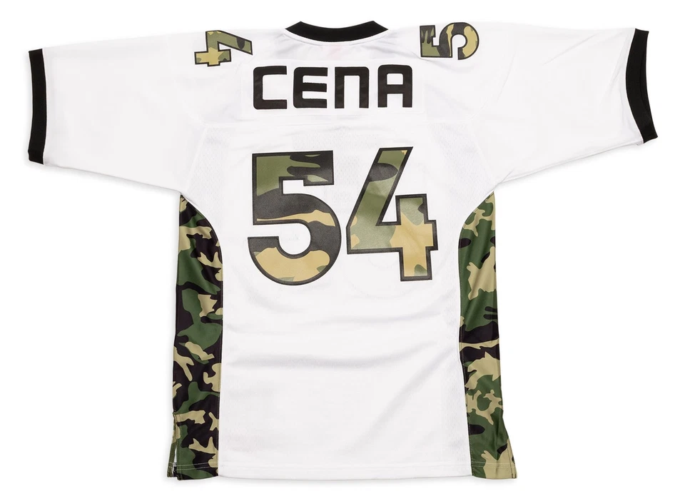 Camiseta deportiva WWE Mitchell & Ness John Cena Football Legacy Chain Gang Camuflada Talla XL Foto 2 de 4
