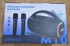 Portable wireless bluetooth karaoke machine with 2 mikes and bumping lights