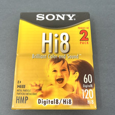 Small TEAR* Sealed Sony Hi8 60 min Digital8 120 min Hi8 HMP Cassette Tape 2 Pack