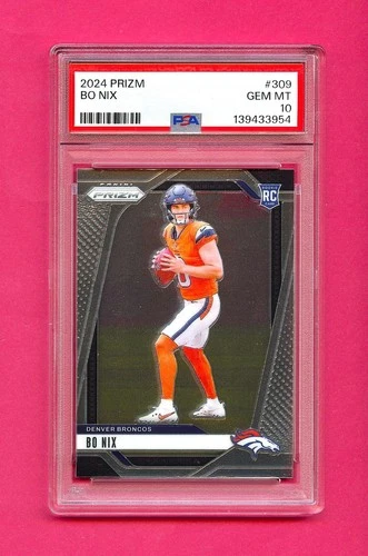 2024 Panini Prizm BO NIX Rookie RC #309 PSA 10 GEM MINT Denver Broncos CLEAN