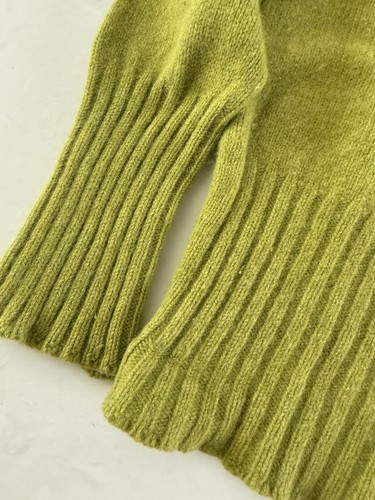 Harley Of Scotland Wool Sweater Women Medium Green Extra Fine Merino Wool Angora - Picture 4 of 9