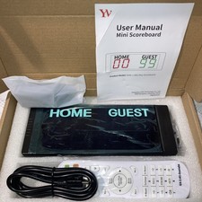 Portable Digital Scoreboard Score Keeper 1.5" Tabletop Electronic with Remote