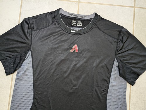 Nike Men's XXL Arizona Diamondbacks Shirt Black MLB Pro Combat Dri-Fit Baseball - Picture 3 of 7