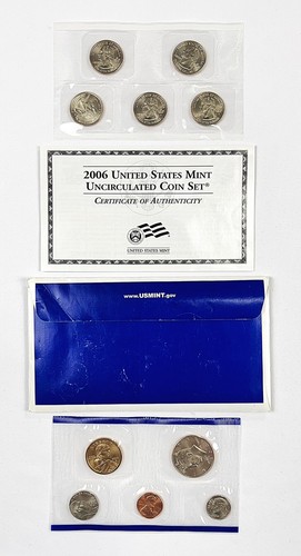 2006 P D United States Mint Uncirculated 10 Coin Set PHILADELPHIA Collection GUC - Picture 2 of 5