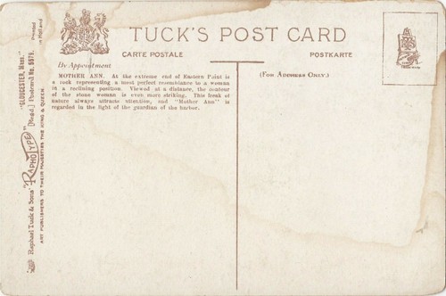 Postcard Mother Ann Eastern Point Gloucester Mass MA Tuck Unposted - Picture 2 of 2