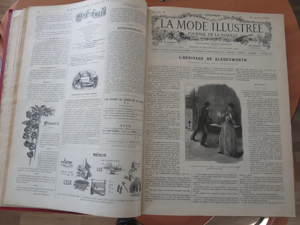 La Mode illustrée (relié). Année 1891 complète (52 numéros + 52 suppléments) - Photo 2/4