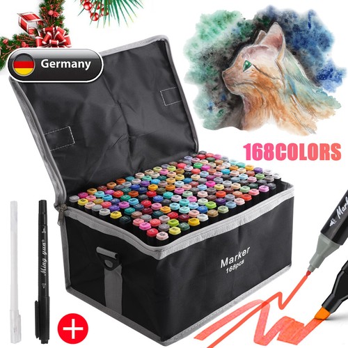 DIY Graffiti Twin Tip 168 Farbe Marker Lackmarker Stifte Set Permanent Pen NEU - Bild 5 von 19