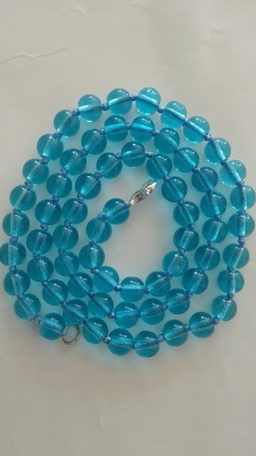 Beautiful 6mm lake blue agate gemstone beads necklace 18"-UK seller 3g0n - Picture 6 of 7