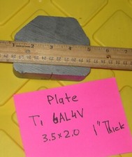 Titanium Plate 6AL4V 1" thick 3.5" x 2.0"