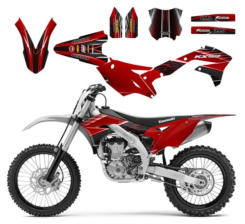 Kawasaki KX 450f KXF 450 2016 2017 kit de calcomanía gráfica #3333 verde - Imagen 8 de 19