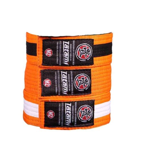 Tatami IBJJF Kids BJJ Belt Childrens Jiu Jitsu White Grey Yellow Orange Green - Picture 6 of 19