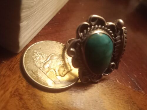 Vintage handgefertigter Navajo Sterlingsilber Damenring - Bild 3 von 3
