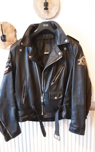 Harley Davidson Bikerjacke ,Leder mit Fransen , Gr.44, von Achsel zu Achsel 58cm