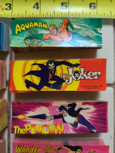 12 Vintage Vending Machine Stickers Batman Wonder Woman 1979 DC Comic Superman - Picture 10 of 15