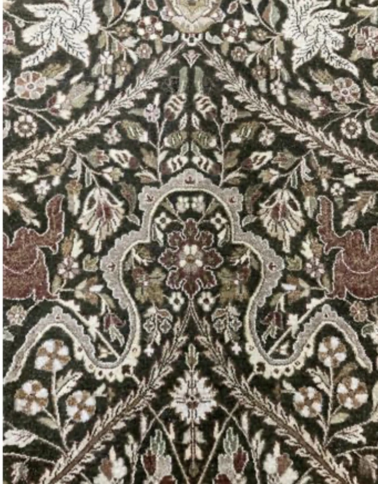 Spectacular Hand Knotted Area Rug Tabrizz 9 X 12ft Red Wool New Jaipur A+ - Image 3 of 4