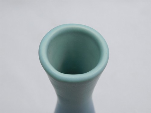 Vtg Van Briggle Pottery Vase Turquoise Blue MCM Taper 7.75" - Picture 12 of 12