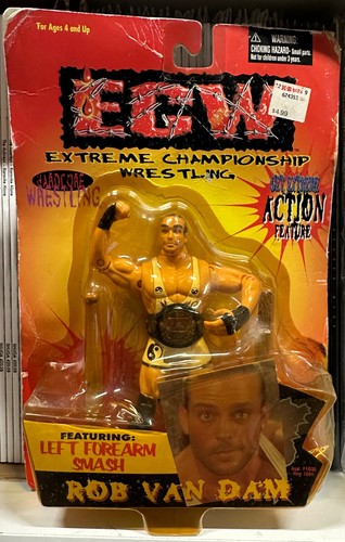 Vintage ECW Series 1 Rob Van Dam OSFTM 1999 Wrestling Figure NEW - Picture 1 of 2
