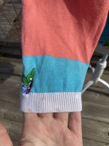 Vintage Jack B. Quick Tropical Cocktail Martini Drink Cardigan Button Up Sz XL - Picture 5 of 10