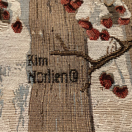 Kim Norlien Winter Cardinal Tapestry Pillow Cover Reversible Floral Gold Accent - Bild 4 von 7