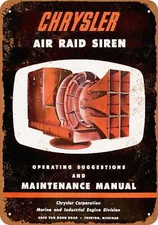 METAL SIGN - 1953 Chrysler Air Raid Sirens - Vintage Look Reproduction