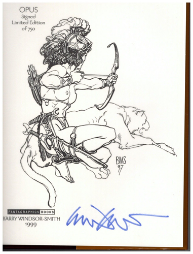 OPUS Volume #1 - Art HB 1st Barry Windsor-Smith (1999, Hardcover) Signed - Foto 2 di 2