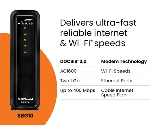 ARRIS SURFboard SBG10 DOCSIS 3.0 16 x 4 Gigabit Cable Modem & AC1600 barely Used - 第 7/9 張圖片
