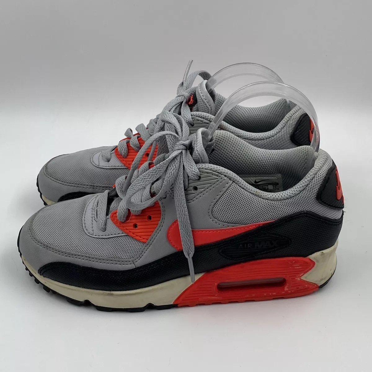Nike Women s Air Max 90 Essential Wolf Grey Infrared 616730 014 Size 6