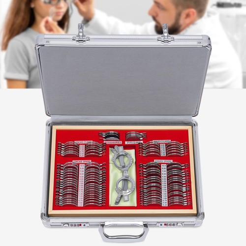 Optisches Probierobjektiv Set Metallrand Optometrie Kit 104 Teile mit gratis Zubehör + Koffer - Bild 14 von 17