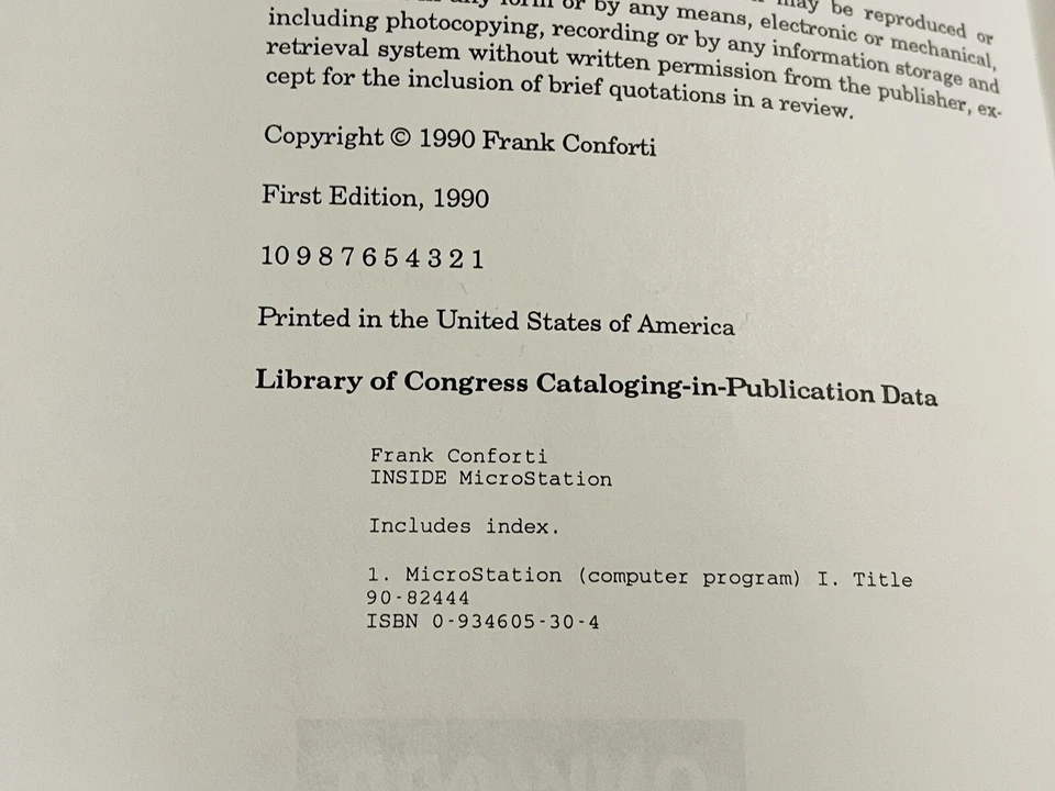 Inside Microstation 1990 The complete Intergraph Microstation Guide F. Conforti - Image 4 of 4