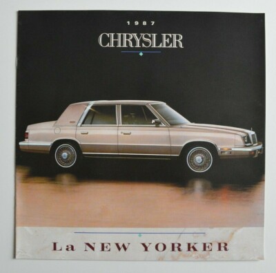 CHRYSLER NEW YORKER 1987 dealer brochure - French - Canada