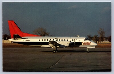 Postcard Saab SF340A Northwest Airlink / Express Airlines