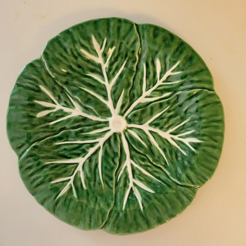 Platos de cena de cerámica de 10" con hoja de repollo de 3 quilates verde núcleo de cabaña resorte viral - Imagen 12 de 13