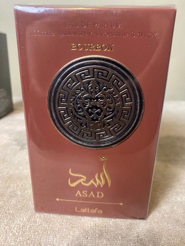 Lattafa Asad Bourbon Eau De Parfum 3,4 Oz. Spray für Herren - Neu