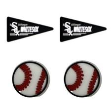MLB Chicago White Sox Baseball Team For Crocs Shoe Charms - 4 Pieces