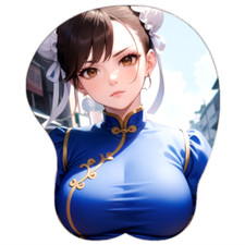Chun Li Street Fighter Mousepad Boobs 3D Ergonomic Wrist Rest