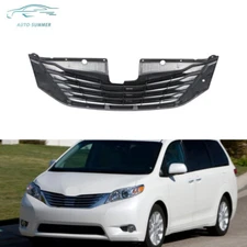 Front Upper Bumper Grille For Toyota Sienna 2011/2012-2017 Black Trim Grill