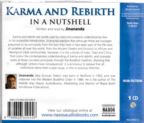 Karma & Rebirth In A Nutshell, Jinananda - CD Audiobook - Imagen 2 de 2