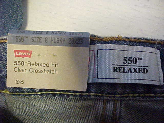 NEW Levis 550 Boys Blue Jeans W28 x L23 Relaxed Taper Leg