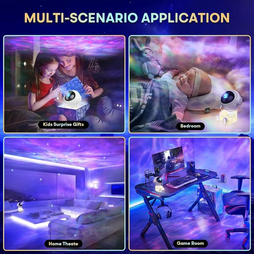 Astronaut Galaxy Starry Projector Sky Night Light Lamp Space Nebula Star +Remote - Picture 15 of 18
